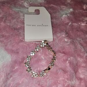 NWT Gold Tone And Crystal Bracelet